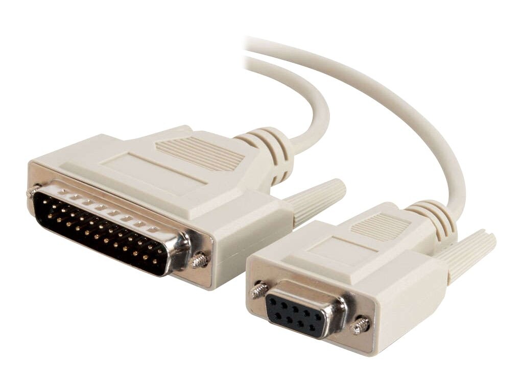 25ft AT Modem DB9F/DB25M Molded Cable Electronics 25ft AT Modem DB9F/DB25M Molded Cable Electronics